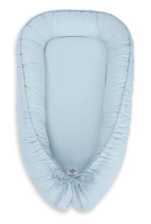 Baby nest cocoon Premium cu două fețe pentru sugari MY SWEET BABY- albastru