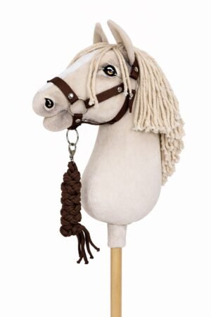 Set pentru Hobby Horse: halter A3 + Cablu din cablu - maro