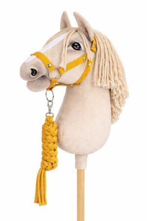Set pentru Hobby Horse: halter A3 + Cablu din cablu - galben miere