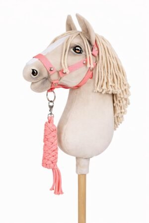 Set pentru Hobby Horse: halter A3 + Cablu din cablu - roz-neon