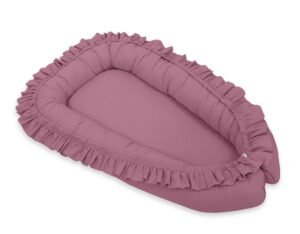 Baby Nest Premium Cocoon pentru sugari cu volane MY SWEET BABY- violet pastel
