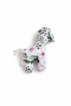 LUCKY Horse - o primă jucărie de pluș moale - bujori roz