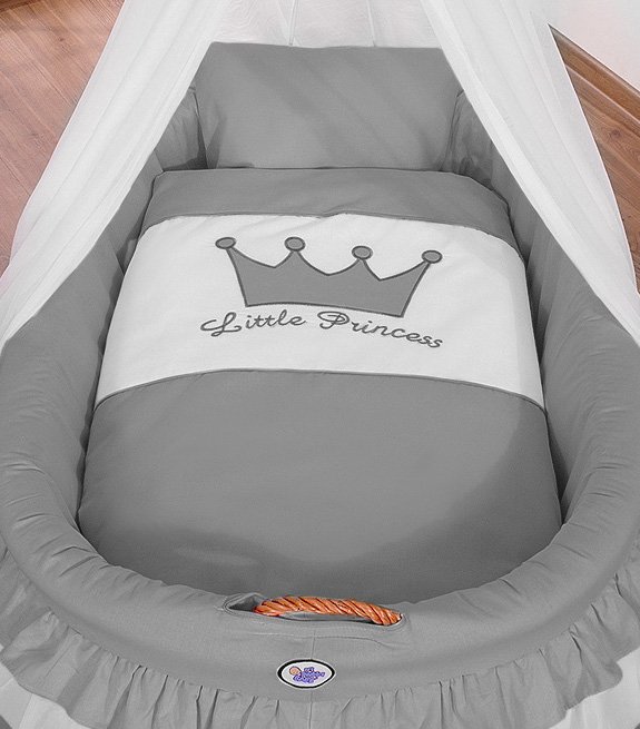 Coșul Moses Pătuț din nuiele - Little Princess anthracite - imagine 2