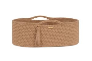 Coș Moses BOHO Bumbac manual cu saltea - nisip