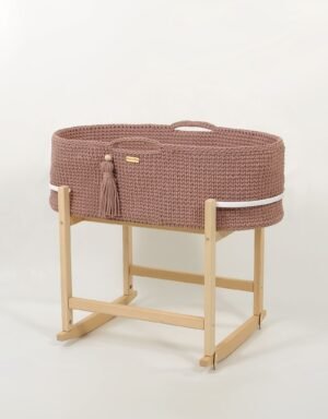 Coșul Moses BOHO Handmade cu leagăn - mov