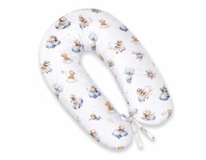 Pernă pentru sarcină - Față de pernă mai lungă, detașabilă - Blue Sky Bears
