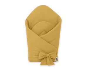 Cuibul de pui MUSLIN cu fundiță - galben miere