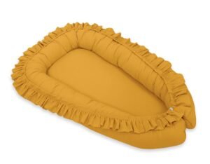Baby Nest Premium Cocoon pentru sugari cu volane MY SWEET BABY- galben miere
