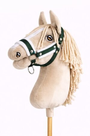 Halterul reglabil pentru Hobby Horse A3 - verde sticlă cu blană albă