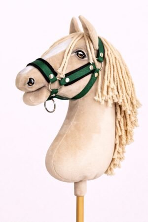 Halterul reglabil pentru Hobby Horse A3 - kaki cu blană neagră