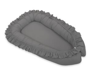 Baby Nest Premium Cocoon pentru sugari cu volane MY SWEET BABY- antracit