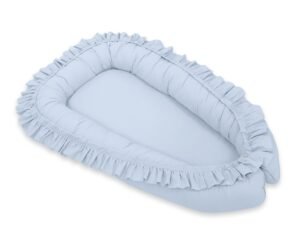 Baby Nest Premium Cocoon pentru sugari cu volane MY SWEET BABY- albastru