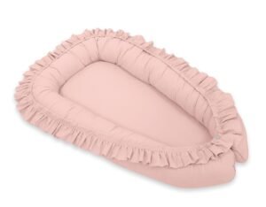Baby Nest Premium Cocoon pentru sugari cu volane MY SWEET BABY- roz pastel