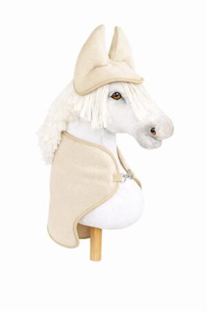 Set pentru Hobby Horse A4 și A5: Pătură de fleece + căști de urechi - crem
