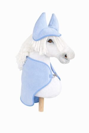 Set pentru Hobby Horse A4 și A5: pătură de fleece + căști de urechi - albastru deschis