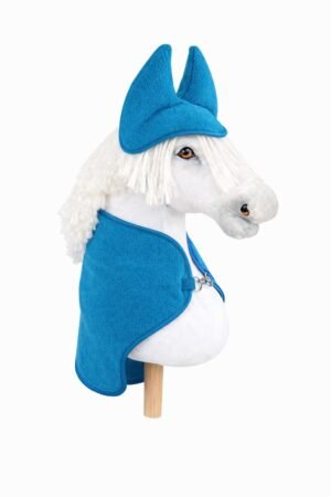 Set pentru Hobby Horse A4 și A5: Pătură de fleece + căști de urechi - turcoaz