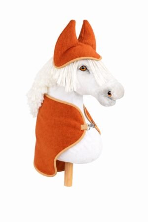 Set pentru Hobby Horse A3: Pătură de fleece + căști de urechi - ghimbir