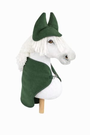 Set pentru Hobby Horse A4 și A5: Pătură din fleece + căști de urechi - verde sticlă