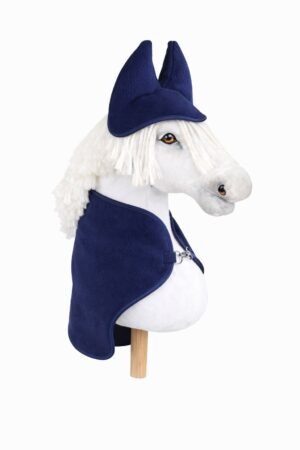Set pentru Hobby Horse A3: Pătură de fleece + căști de urechi - denim