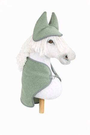 Set pentru Hobby Horse A3: Pătură de fleece + căști de urechi - salvie
