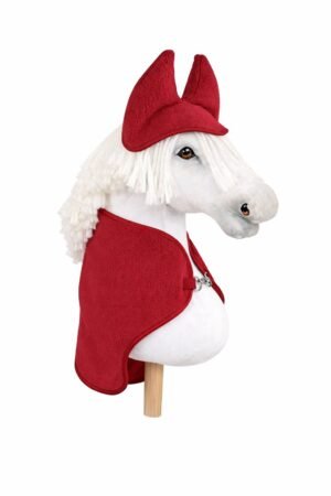 Set pentru Hobby Horse A3: Pătură de fleece + căști de urechi - burgund