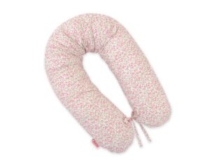Pernă de sarcină - Față de pernă mai lungă, detașabilă - Flori roz mici