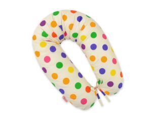 Pernă de sarcină - Față de pernă mai lungă, detașabilă - Puncte colorate