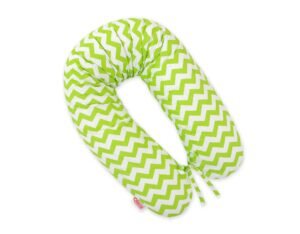 Pernă de sarcină - Față de pernă mai lungă, detașabilă - verde chevron