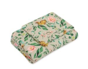 Set de așternut 2 bucăți 75x100cm NOU-născut - Iepure cu flori