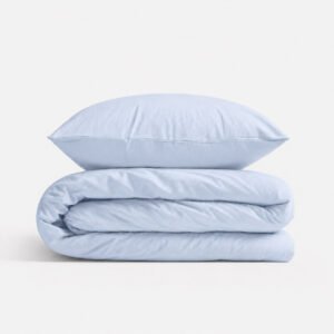 Set de lenjerie de pat pentru copii din bumbac, 2 piese, față de pernă 60x40 cm și husă de pilotă 120x90 cm - albastru