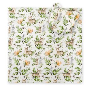 Plapumă cu pernă Teddy - set de 2 piese - verde pădure
