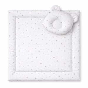 Plapumă cu pernă Teddy - set de 2 piese - mini stele gri