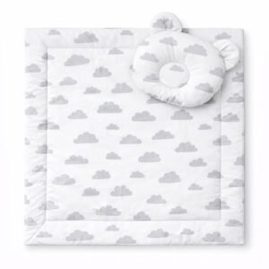 Plapumă cu pernă Teddy - set de 2 bucăți - Clouds grey