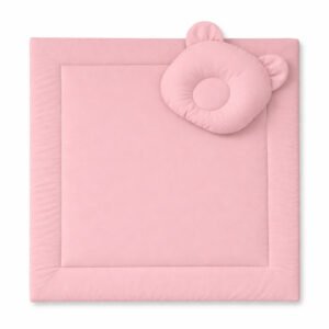 Pătură cu pernă - set de 2 piese - roz pastel