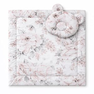Plapumă cu pernă Teddy - set de 2 bucăți - trandafiri sepia