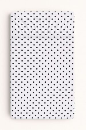 Cearșaf din bumbac 140x70cm - alb cu puncte negre