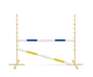 Obstacol de sărituri pentru Hobby Horse 160 cm cu două bare 50mm - albastru