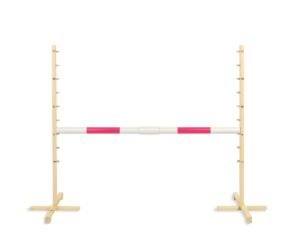 Obstacol de sărituri pentru Hobby Horse 160 cm, h-120cm, roz cu fascicul
