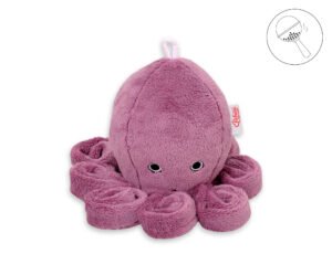 Caracatiță drăguță cu zornăitoare - roz pastel - minky neted