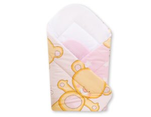 Babynest - roz ursuleț de pluș