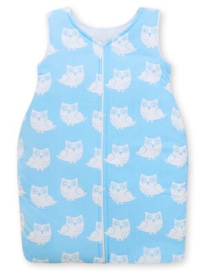 Sac de dormit din bumbac pentru copii, mărimea M, 6-12 luni, TOG 2.5, all-season, albastru Owls
