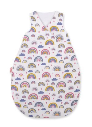 Sac de dormit din bumbac pentru copii, mărimea M, 3-12 luni, TOG 2.5, toate anotimpurile - curcubeu
