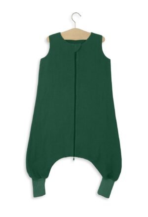 Sac de dormit pentru bebeluși din muselină cu picioare L 9-24 luni pentru vara TOG 1.0 - verde pădure
