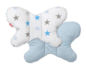 Pernă anti-șoc cu două fețe "BUTTERFLY" - stele gri-albastre