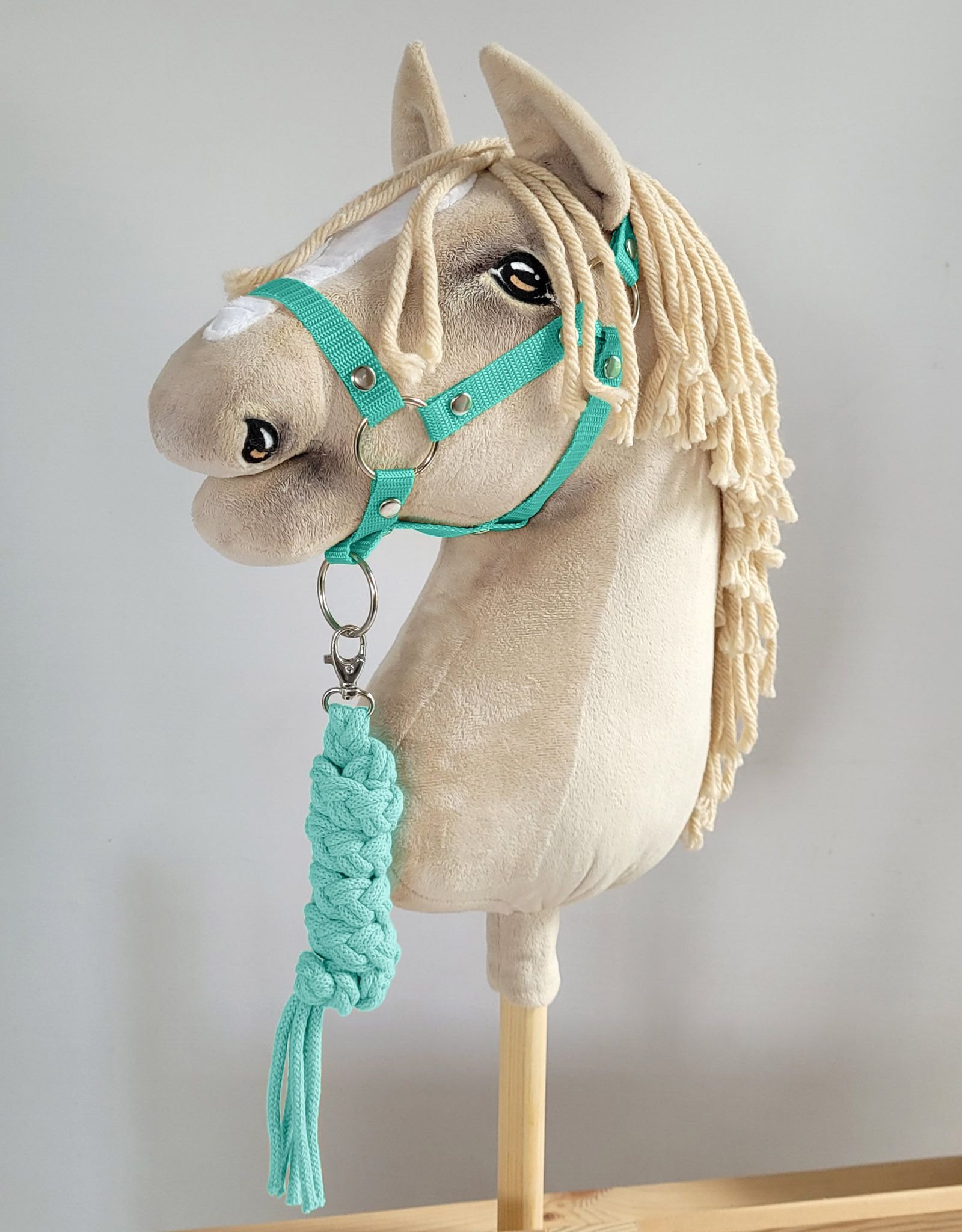 Cablu pentru Hobby Horse realizat din sfoară dublă - mentă - imagine 2