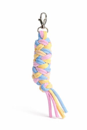 Cablu pentru Hobby Horse făcut din sfoară dublă - blau/hellrosa/gelb