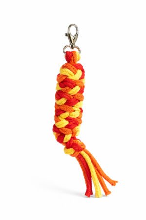 Cablu pentru Hobby Horse realizat din sfoară dublă - roșu/portocaliu/galben