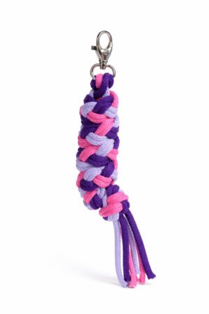 Cablu pentru Hobby Horse realizat din sfoară dublă - dunkelrosa/violett/dunkellila