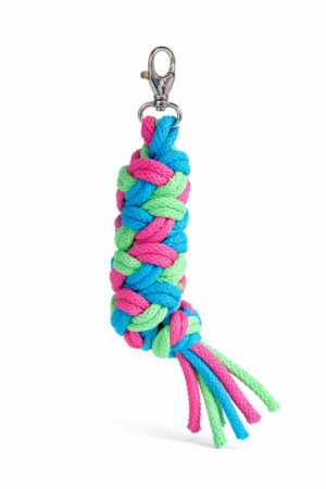 Cablu pentru Hobby Horse realizat din dublu - verde deschis/turcoaz/roz închis