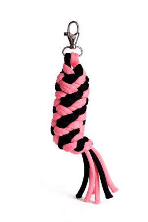 Cablu pentru Hobby Horse realizat din sfoară dublă - neon roz/ negru